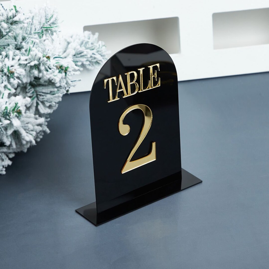 Black Gold Acrylic Table Numbers Table Numbers Wedding Etsy Australia