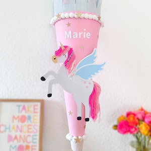 Pegasus/Alihorn Schultüte 2 Motive Bastelvorlage PDF/SVG/DXF Plotterdatei - Basteln mit u. ohne Plotter möglich_Cricut/Silhouette_Einhorn