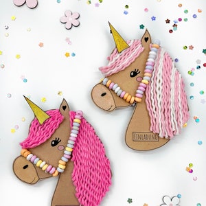 Invitación de unicornio (A4, PDF, imprimible)_Tarjetas de invitación_Fiesta de cumpleaños infantil_Invitación de cumpleaños_Plantilla de manualidades_Arcoíris_Pegaso