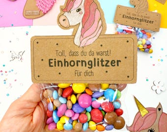 Unicorn Glitter Party Favors A4 PDF Print Template_Party Favors for Children's Birthdays_Birthday Invitation_Craft Template_Invitation_Unicorn Farts