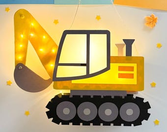Excavator Lantern_Craft Template_PDF/SVG/DXF_Excavator Lantern_Crafting with or without a plotter possible_Cricut/Silhouette_Crafting Excavator Lantern