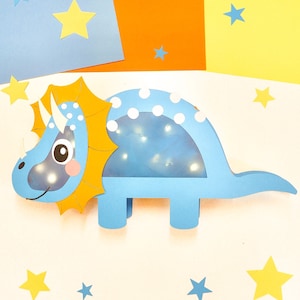 Dino lantern craft template PDF/SVG/DXF plotter file_Dinosaur lantern_Can be crafted with or without a plotter_Make a dinosaur lantern for children