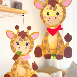Giraffe Lantern Craft Template 2 Sizes_PDF/SVG/DXF Plotter File_Crafting with or without plotter possible_St. Martin's Lantern_Cute Giraffe Lantern