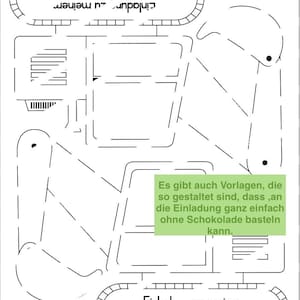 Puede incluir: Plantilla de invitaci&oacute;n de cumplea&ntilde;os imprimible en blanco y negro con un dise&ntilde;o que parece un laberinto. El texto dice "Einladung zu meiner Geburtstag". Tambi&eacute;n se incluye el texto "Es gibt auch Vorlagen, die so gestaltet sind, dass, an die Einladung ganz einfach ohne Schokolade basteln kann."