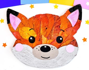 Fox night light/tea light craft template/SVG/individual parts for construction paper