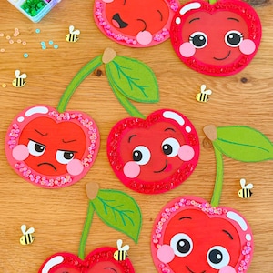 Cute cherry window decoration craft template PDF/SVG/DXF plotter file_summer window decorations for children_cherry_summer window decoration