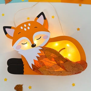 Modello artigianale per lanterna di volpe carina PDF/SVG_crafting con e senza plotter file possibile_plotter fox_crafting una lanterna di volpe