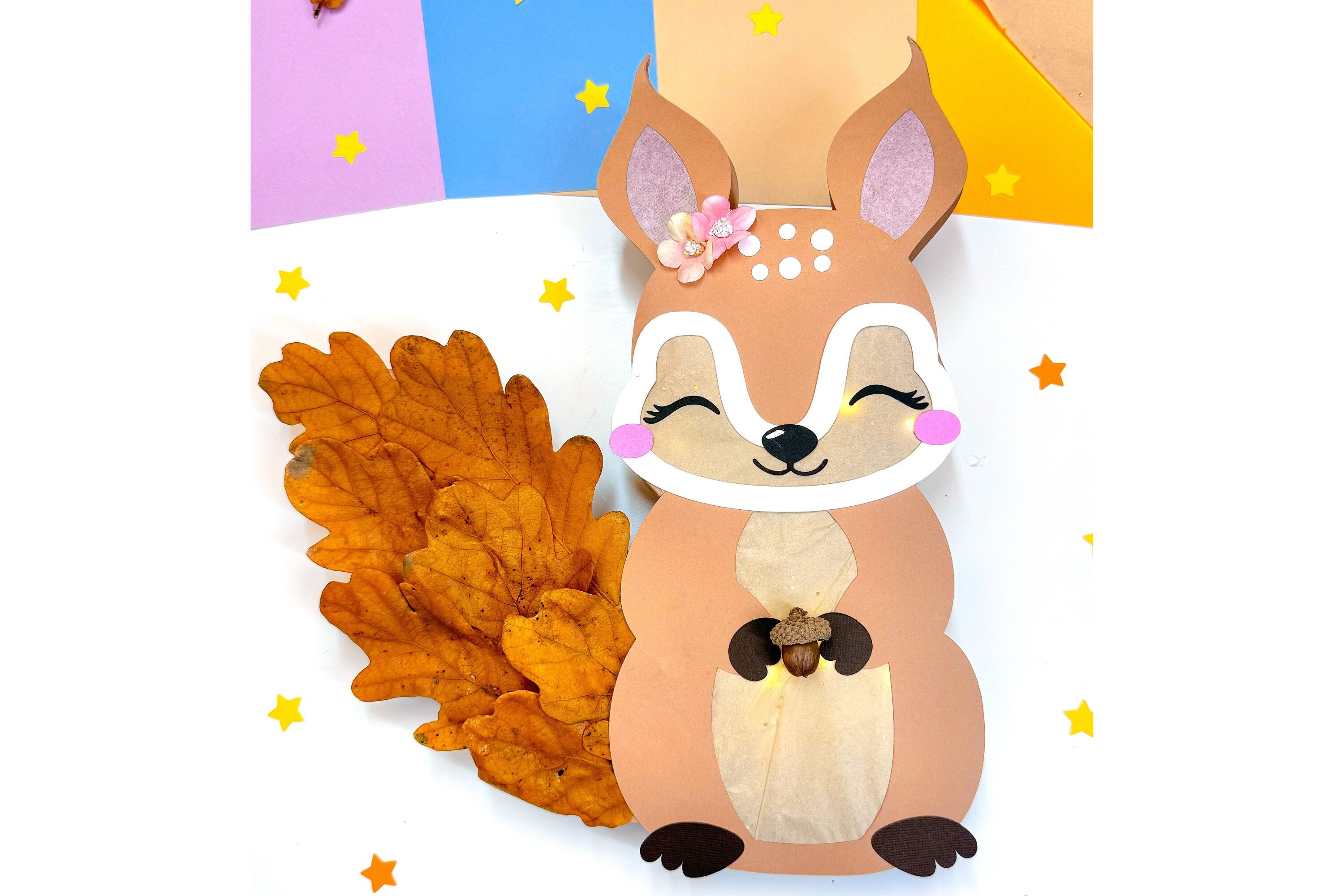 12 Eichhörnchen-Ausschnitte Aus Glitzerpapier – Doppelseitig, 4 Zoll Hoch, Für Tischdeko, Geburtstag, Baby-Party & DIY-Projekte
