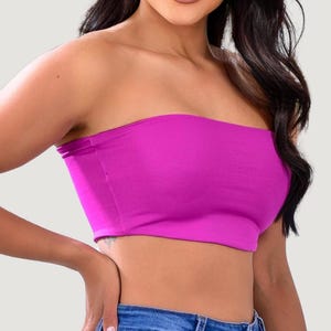Bandeau Top for Women: Essential Slim Fit Double Lined - Comfortable All-Day Wear with Spandex