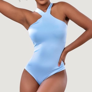 Women's Bodysuit: Neck Straps, Off-the-Shoulder, Versatile & Flirty - Perfect for Any Occasion!