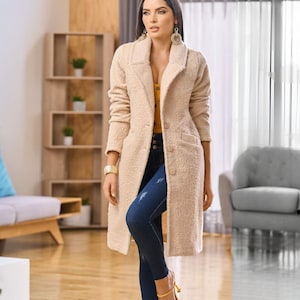 Timeless Elegance for Winter: Women's Sherpa Coat Blending Comfort and Softness - Trend 2024!