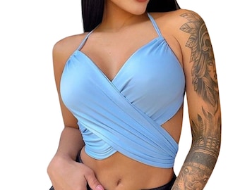 3-in-1 Versatile Crop Top: Fully Lined for Structure & No-See Style! 10 Colors Available.