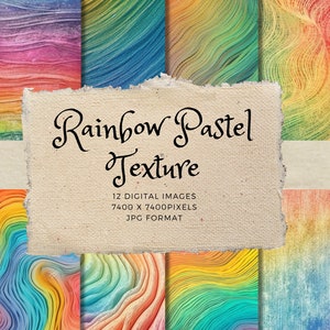 Digital paper rainbow pastel printable paper for planner rainbow background pastel texture