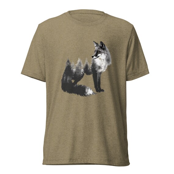Woodland Fox - Nature's Silhouette - Enchanted Forest Animal Tee - Nature Inspired Graphic Shirt for Men and Women