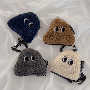 Monedero Riceball, pequeño monedero, monedero, asa de resorte, llavero, llavero de peluche