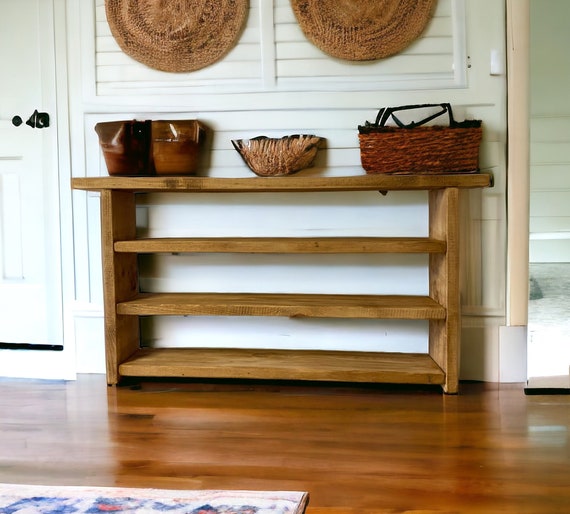 Stunning Rustic Reclaimed wooden Bookcase, 3 Tier 72cm High.