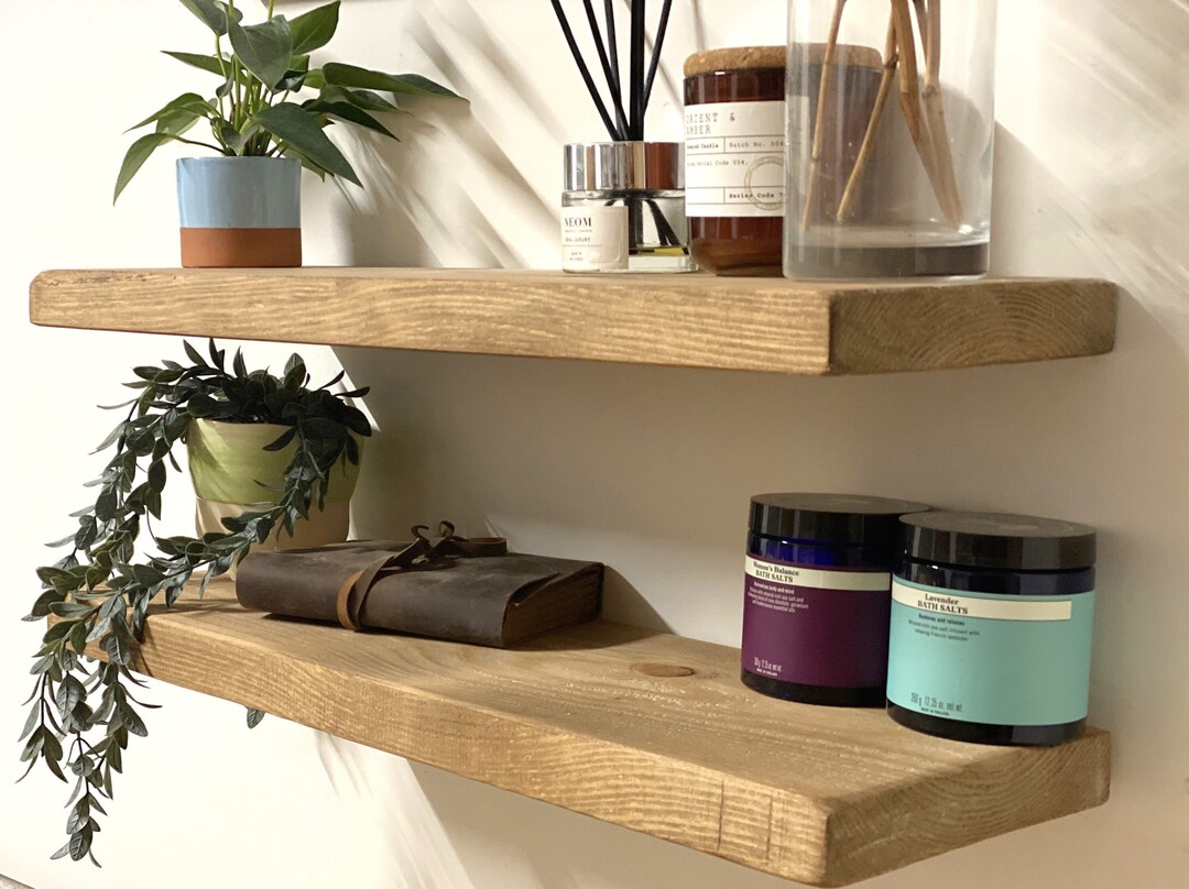 Rustic Shelves Made From Reclaimed Scaffold Board Shelves for Walls