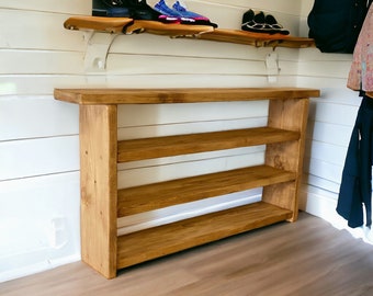 Stunning Rustic Reclaimed wooden Bookcase, shoe rack, shoe storage 3 Tier 72cm High