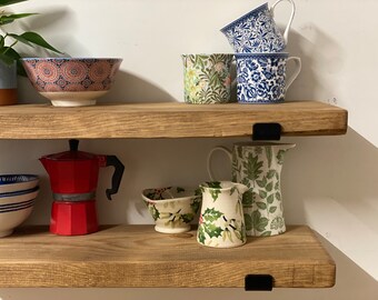 Rustic Shelf made from reclaimed Scaffold Board Shelves for walls, Shelve Books shelve brackets included