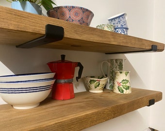 Stunning Rustic Shelves made from reclaimed Scaffold Board Shelf for walls, Shelve Books choice of brackets included