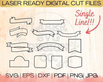 SVG Signs and Plaques Bundle Single Line Download File in EPS, dxf, pdf, SVG for Laser Glowforge
