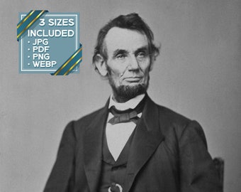 Anthony Berger - President Abraham Lincoln (1864) Albumen Print | Seated Portrait | Digital Art Print | Instant Digital Download | Printable
