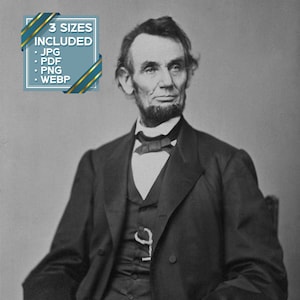 Anthony Berger - President Abraham Lincoln (1864) Albumen Print | Seated Portrait | Digital Art Print | Instant Digital Download | Printable