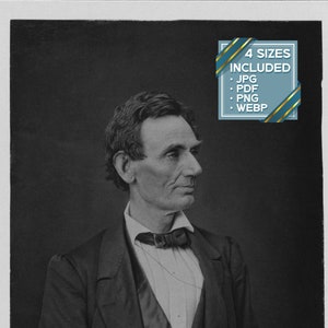Alexander Hesler - Abraham Lincoln (1860) Presidential Candidate | Portrait | Digital Art Print | Instant Digital Download | Printable Photo