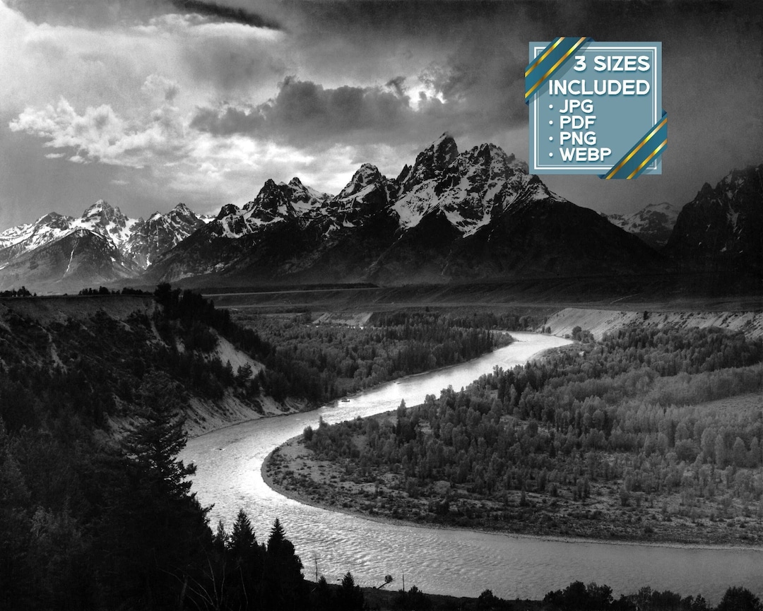 Ansel Adams - the Tetons and the Snake River (1942) Black & White