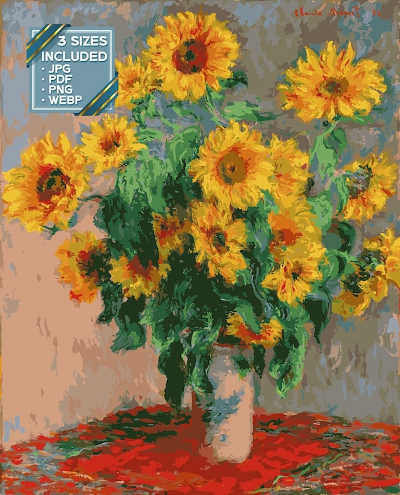 クロード・モネ - ひまわりの花束（1881年）絵画 | 印象派 | 花の芸術