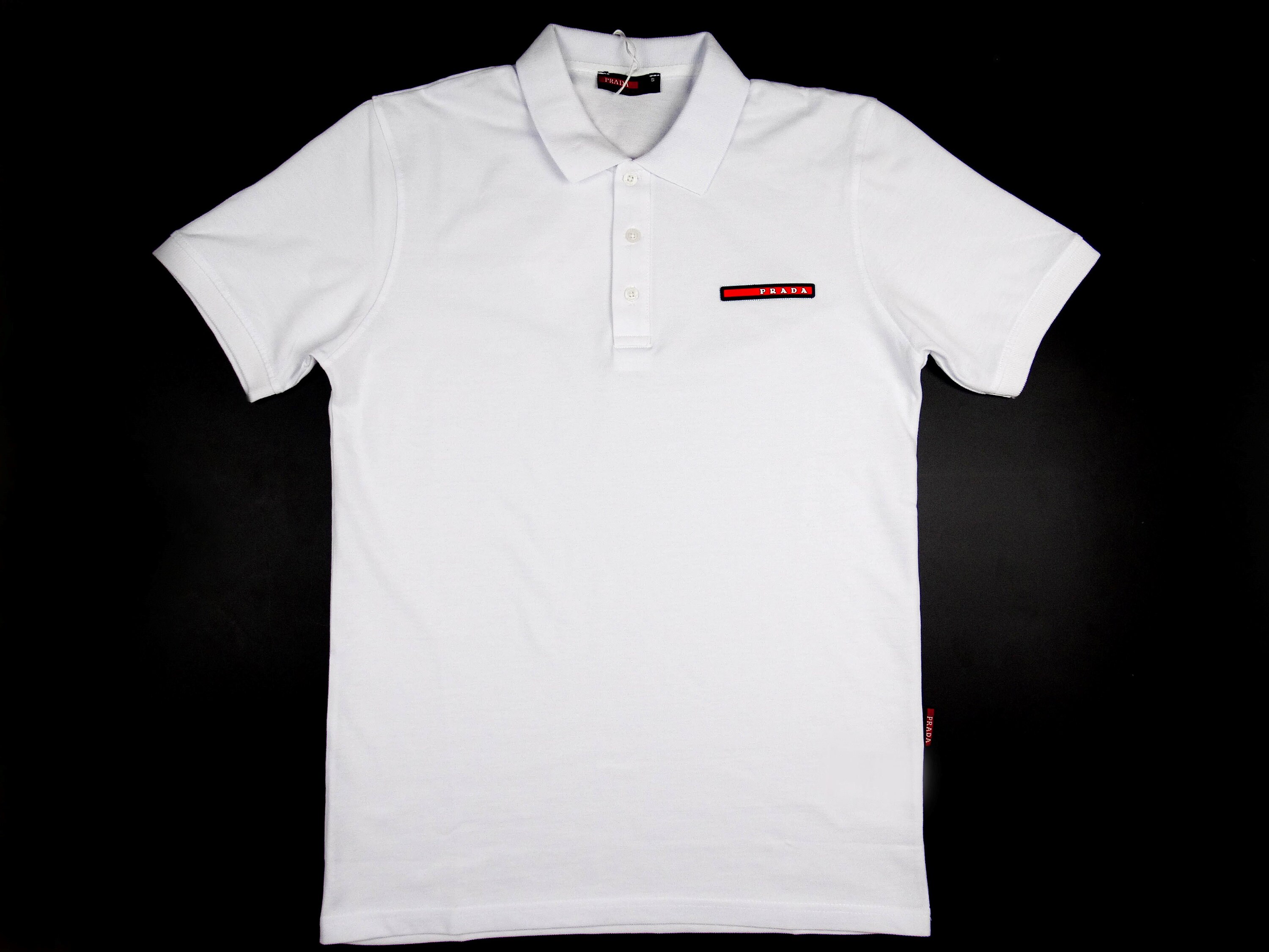 prada black polo t shirt