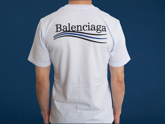 Size XXL Balenciaga Vintage Men WHITE T-shirt Emb… - image 4