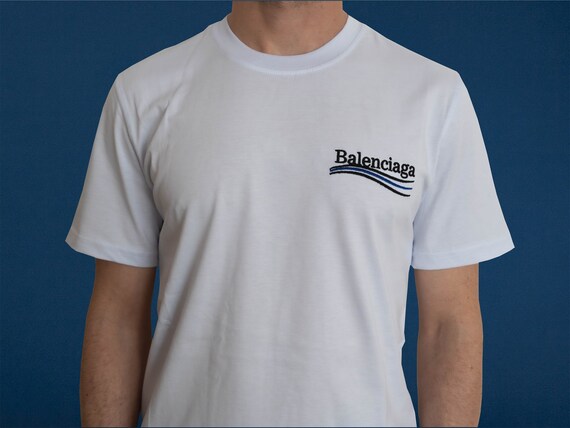 Size XXL Balenciaga Vintage Men WHITE T-shirt Emb… - image 2