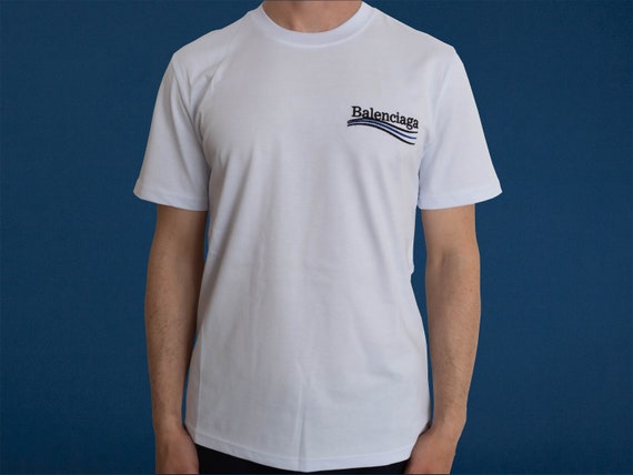 Size XXL Balenciaga Vintage Men WHITE T-shirt Emb… - image 3