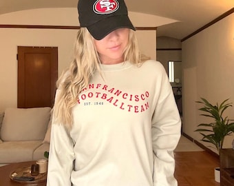 San Francisco Niners Sweatshirt | 49ers Football Crewneck | SF Football Gameday Sweatshirt | Niner Gang