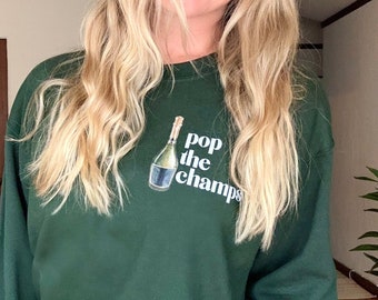 Champagne Sweatshirt | Champagne Bottle Crew | Veuve Theme Sweatshirt | Celebration Sweatshirt | Champagne Long Sleeve | Trendy Unique Gift
