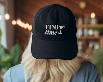 Martini Hat | Espresso Martini Hat | Dirty Martini Hat | It's Tini Time Baseball Hat | Cocktail Themed Hat | Trendy Unique Gift