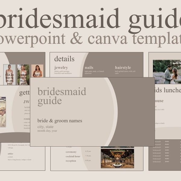Bridesmaid Powerpoint Template Etsy