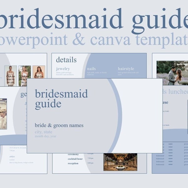 Bridesmaid Powerpoint Template Etsy