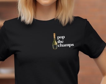 Champagne Shirt | Champagne Crewneck Tshirt | Veuve Theme Shirt | Celebration Tee | Champagne Short Sleeve | Trendy Unique Gift | Pop Champ