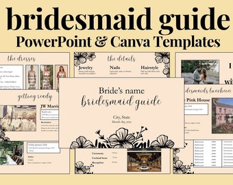 Bridesmaid Presentation, Canva Template, Instant Digital Download, PowerPoint Slides, Wedding Planning Deck, Bridesmaid Slideshow, Customize
