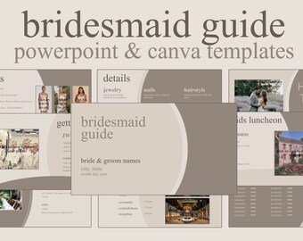 Bridesmaid Presentation, Canva Template, Instant Digital Download, PowerPoint Slides, Wedding Planning Deck, Bridesmaid Slideshow, Customize