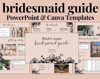 Bridesmaid Presentation, Canva Template, Instant Digital Download, PowerPoint Slides, Wedding Planning Deck, Bridesmaid Slideshow, Customize