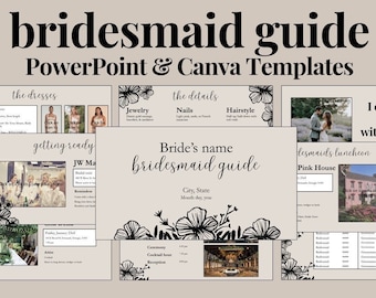 Bridesmaid Presentation, Canva Template, Instant Digital Download, PowerPoint Slides, Wedding Planning Deck, Bridesmaid Slideshow, Customize