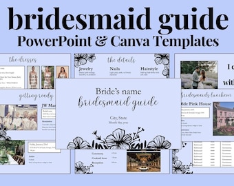 Bridesmaid Presentation, Canva Template, Instant Digital Download, PowerPoint Slides, Wedding Planning Deck, Bridesmaid Slideshow, Customize