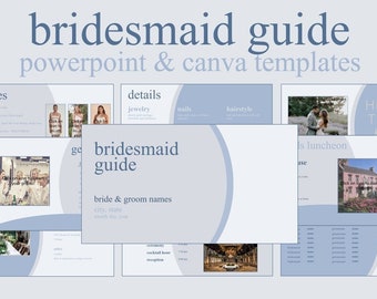 Bridesmaid Presentation, Canva Template, Instant Digital Download, PowerPoint Slides, Wedding Planning Deck, Bridesmaid Slideshow, Customize