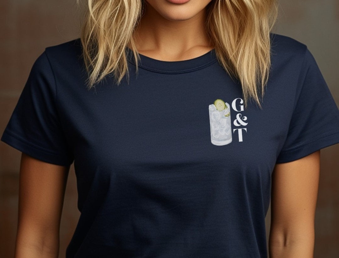 Gin and Tonic Shirt G&T Tshirt Crew Gin and Tonic Short Etsy