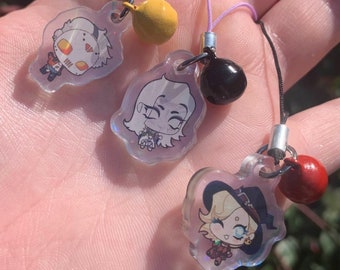 Halloween Chibi Overwatch Mini 1" Phone Charms! | Soldier 76 | Moira | Mercy | Halloween Terror