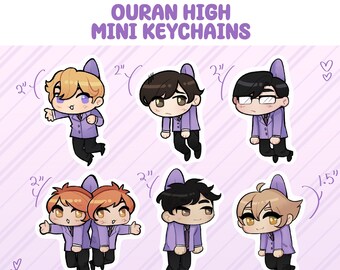 Ouran High Host Club Mini 2"-1.5" Acrylic Keychains!