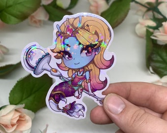 League of Legends Nami Sticker | Prestige Space Groove, Holographic Vinyl